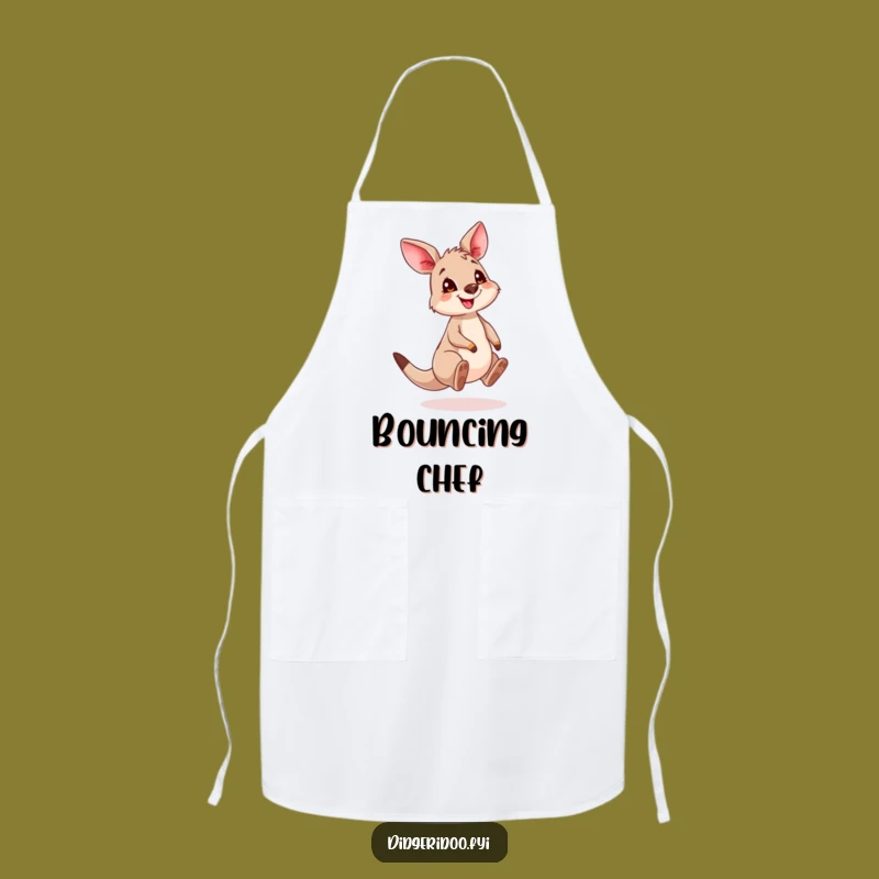 Funny Kangaroo Cub Apron: Playful Kitchen Bouncing Baby Animal Gift