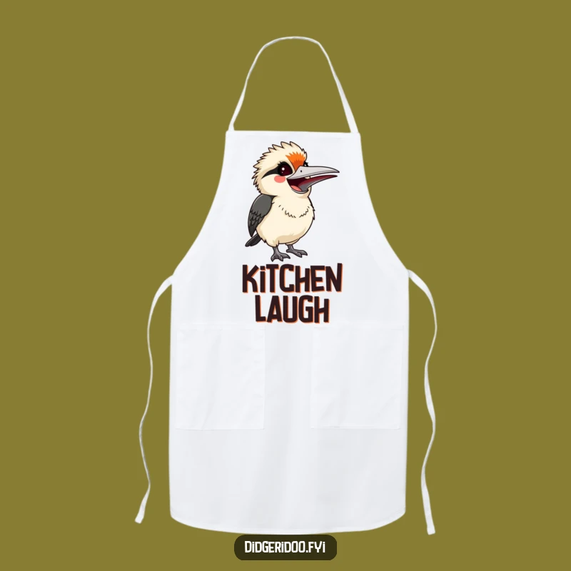 Funny Kookaburra Laugh Apron: Startled Bird Kitchen Fun, Hilarious Chef Gift
