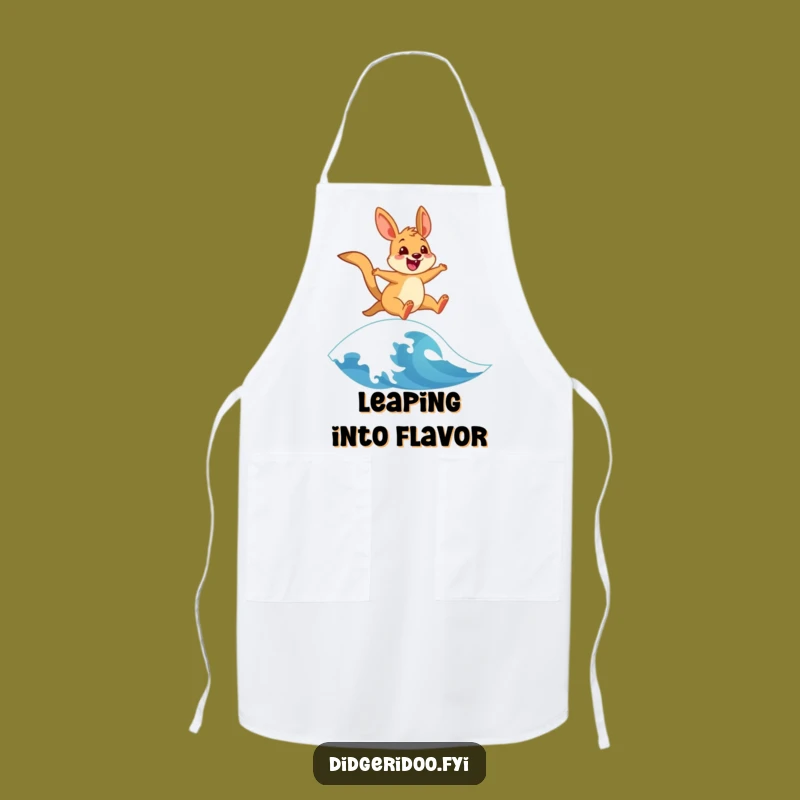 Funny Wallaby Chef Apron: Cheerful Leaper in the Kitchen, Perfect Funny Gift