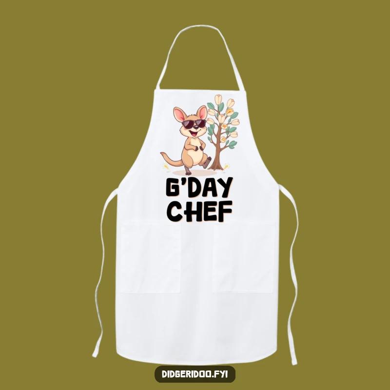 Funny Wallaby Sunglasses Apron: Chef’s Joyful Aussie Kitchen Gift