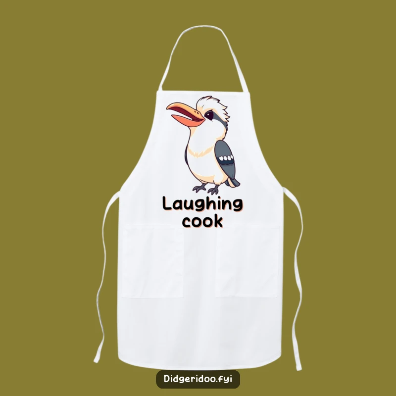 Funny Kookaburra Laugh Apron: Cheerful Bird Kitchen Gift
