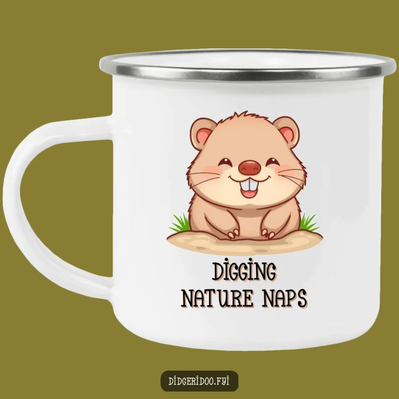 Adventure Ready Funny Wombat Camping Mug: Grin Around the Campfire!