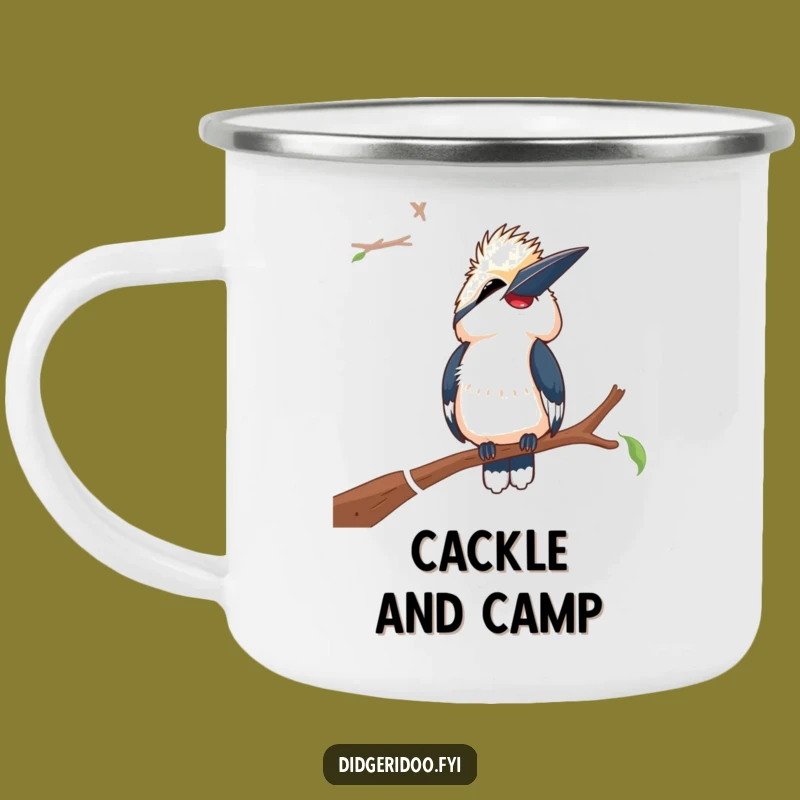 Funny Laughing Kookaburra Camping Mug: Outdoor Chuckles, Perfect Gift