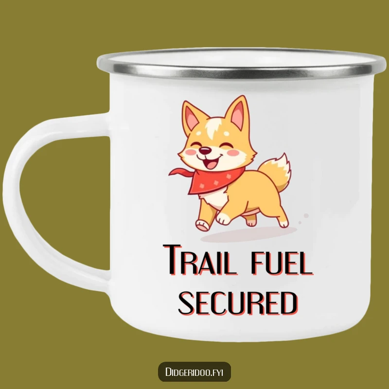Funny Dingo Bandana Camping Mug: Adventure-Ready Canine Fun Gift