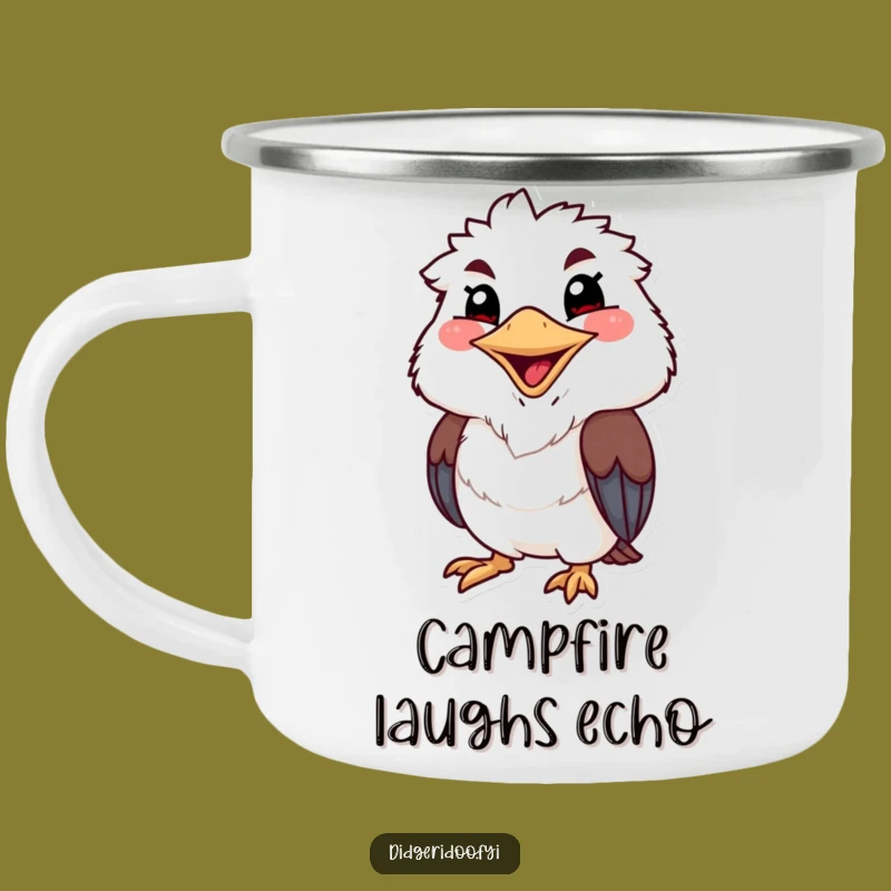 Funny Kookaburra Chuckle Camping Mug: Adventure Fuel for Laugh Lovers