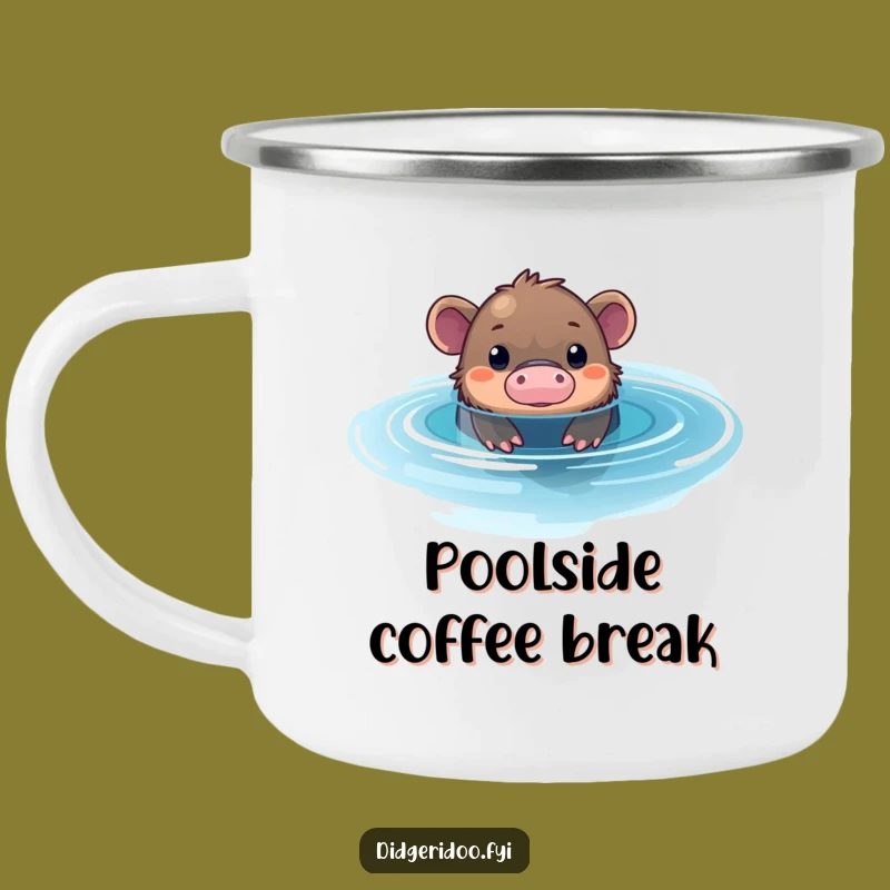 Funny Platypus Pool Camping Mug: Outdoor Discovery Fuel, Perfect Gift