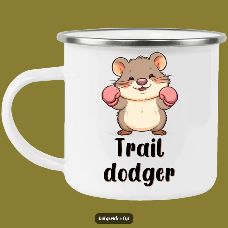 Funny Wombat Boxer Camping Mug: Rugged and Hilarious Dodging Adventure Gear