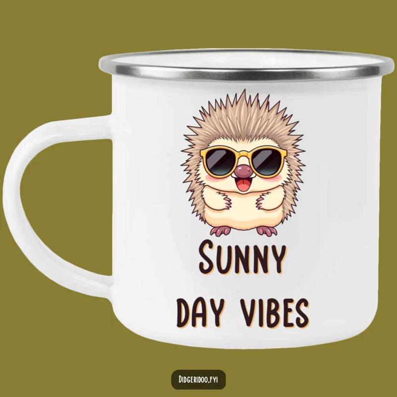 Funny Echidna Sunglasses Camping Mug: Cool Camp Companion, Hilarious Aussie Icon, Perfect Funny Gift!