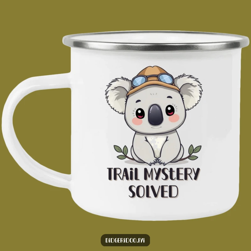 Funny Koala Detective Camping Mug - Adventure Meets Investigation!