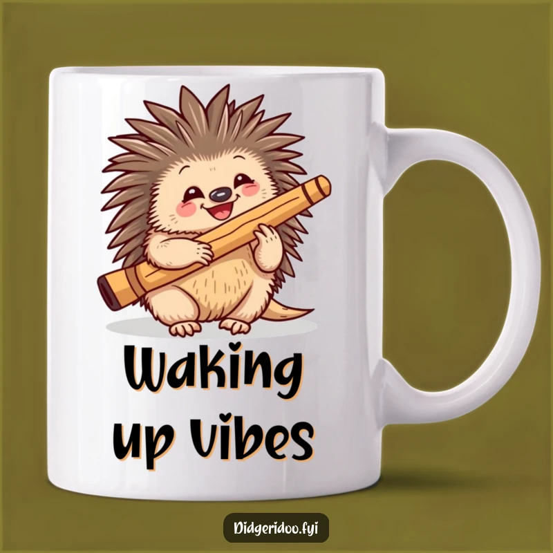 Funny Echidna Didgeridoo Mug - Playful Australian Character Gift for Music Lovers