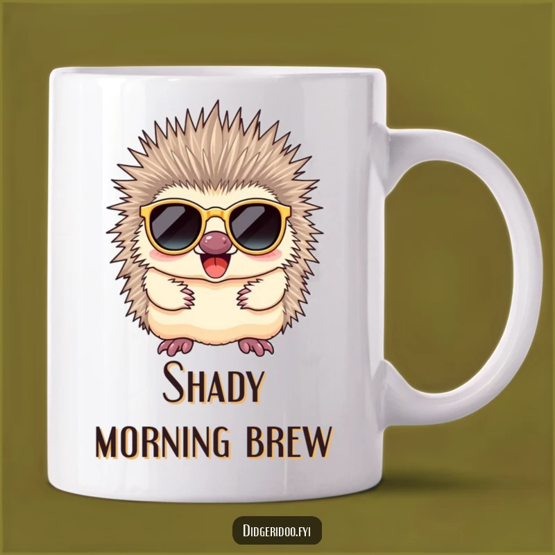 Funny Echidna Sunglasses Mug: Cool Aussie Vibes, Hilarious Character, Perfect Funny Gift!