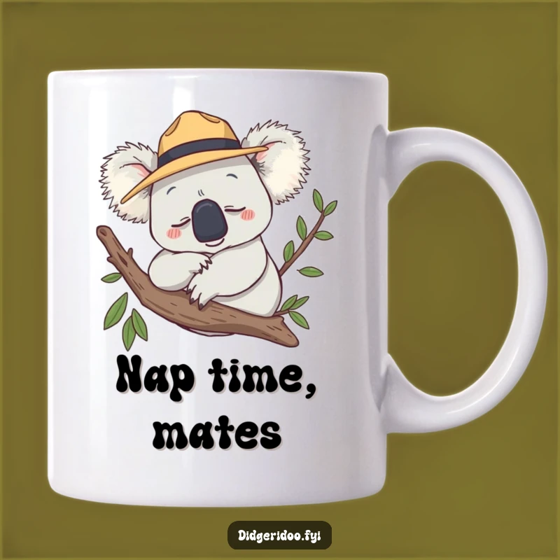 Funny Koala Akubra Hat Mug - Snoozing Outback Dreamer, Perfect Funny Gift