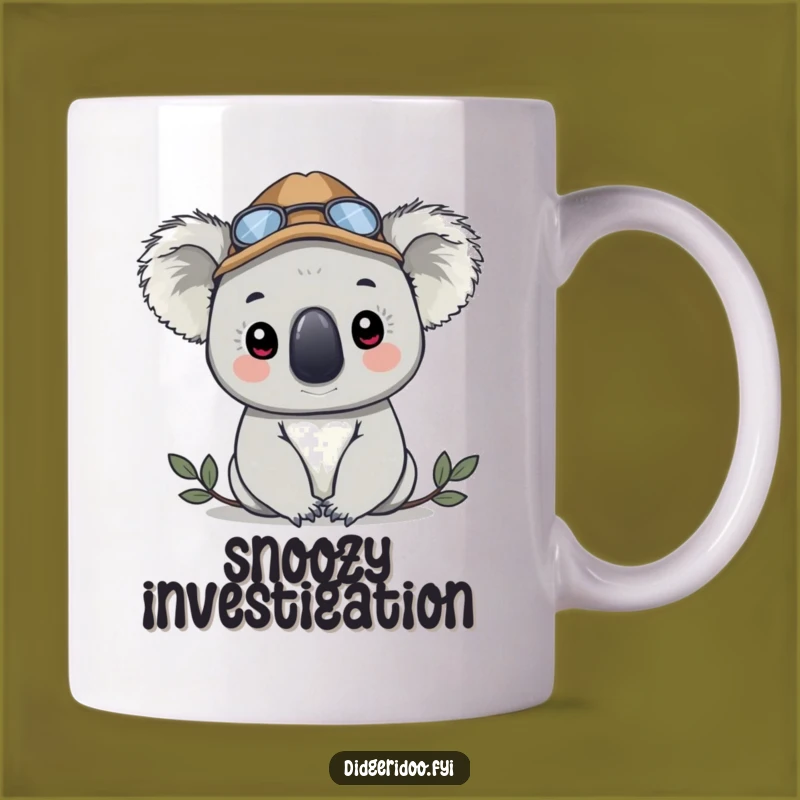 Funny Koala Detective Mug - Hilarious Mystery Lover's Gift