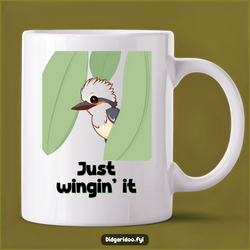Funny Kookaburra Eucalyptus Mug - Hilarious Bird Watching Gift for Nature Lovers