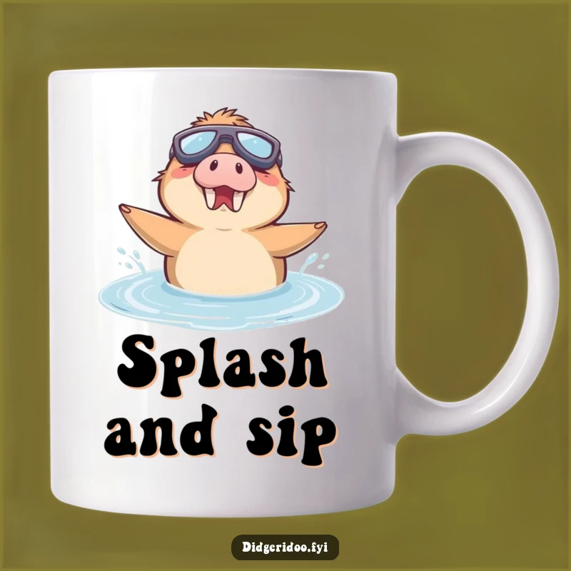 Funny Platypus Goggles Mug - Puddle Diver Enthusiasm, Perfect Funny Gift