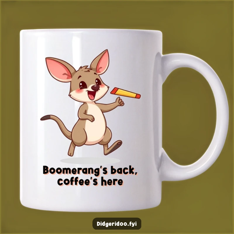 Funny Wallaby Boomerang Hop Mug: A Hilarious Australian Animal Gift for Any Occasion