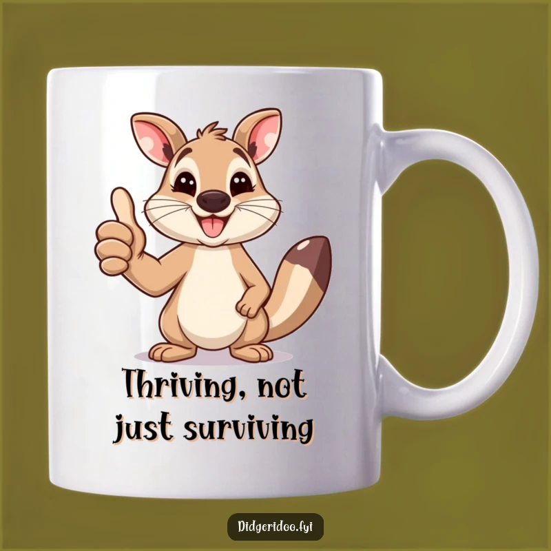 Funny Wallaby Thumbs Up Mug: Happy Aussie Animal Positive Gift