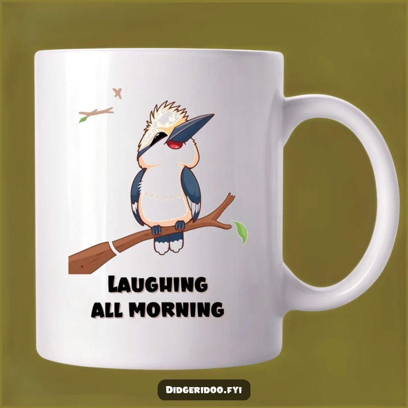 Funny Laughing Kookaburra Mug: Aussie Joke Humor, Perfect Gift