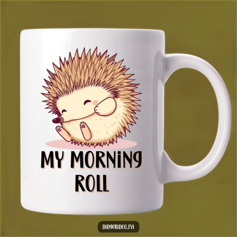 Funny Echidna Rolling Mug: Playful Spiky Ball Animal Gift for Cute Giggles