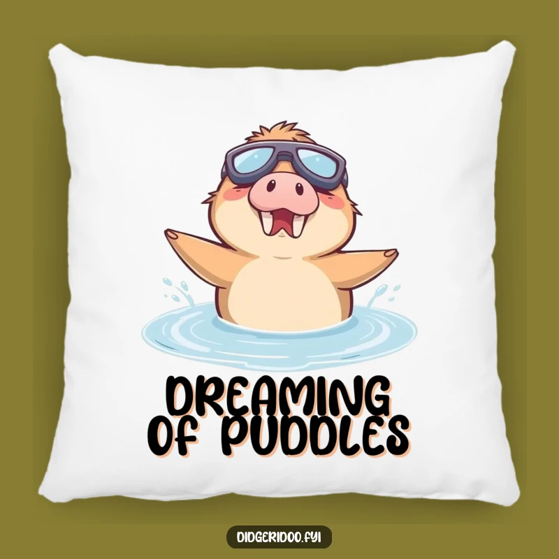 Funny Platypus Goggles Pillow - Cozy Comfort with a Puddle Swimmer, Ideal Gift