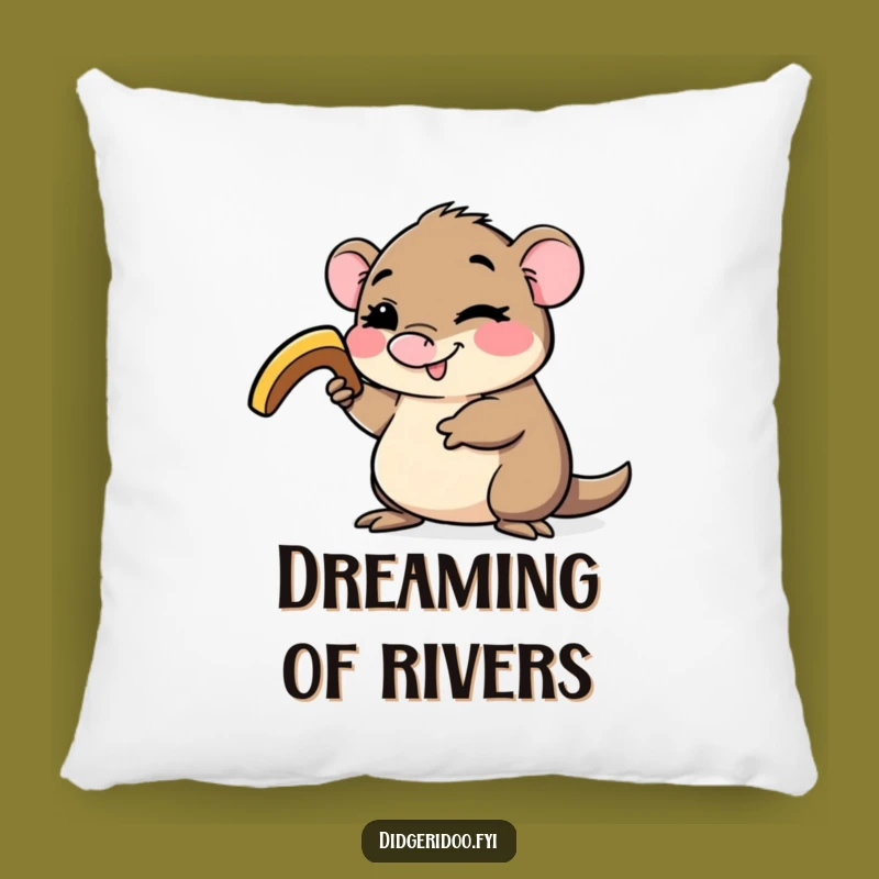 Funny Platypus Boomerang Pillow - Cozy Critter Cushion for Quirky Spaces