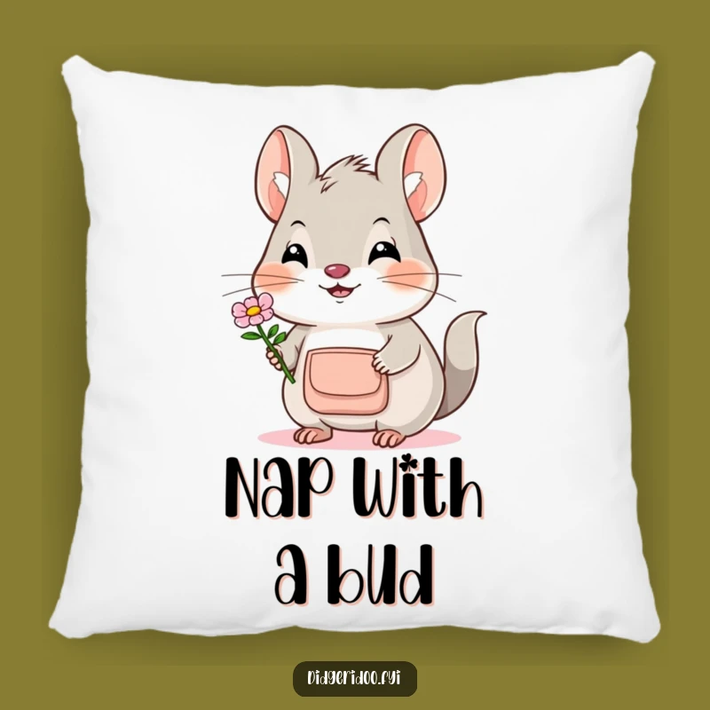 Funny Bilby Flower Pillow: Snuggle Up with this Sweet Marsupial's Gentle Offer