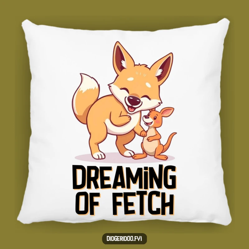 Funny Dingo Fetch Pillow: Comfy Australian Dog Accent Cozy Gift