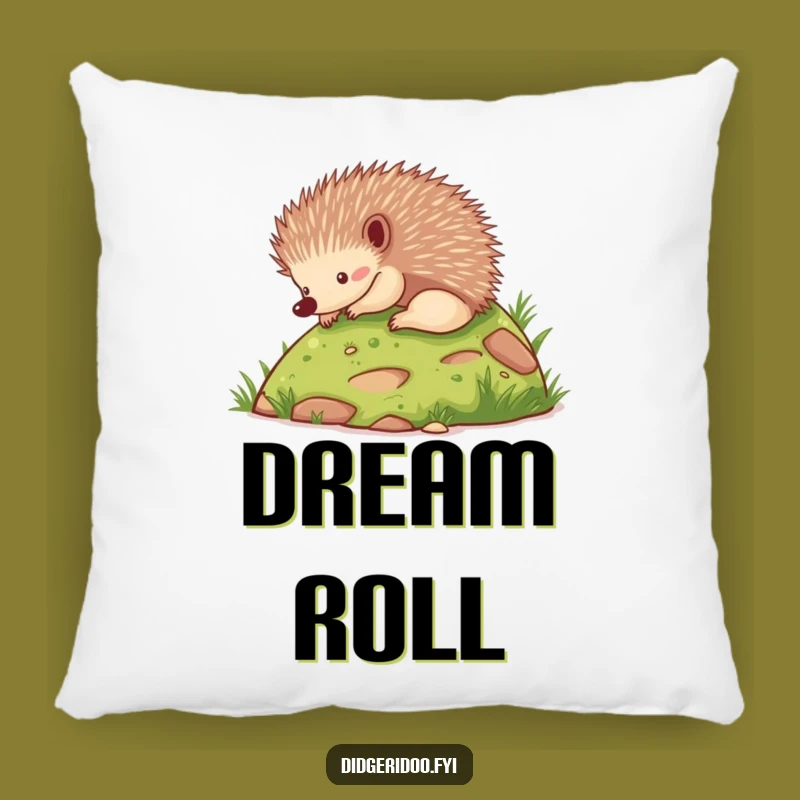 Funny Echidna Rolling Pillow - Cozy & Playful Animal Throw Pillow