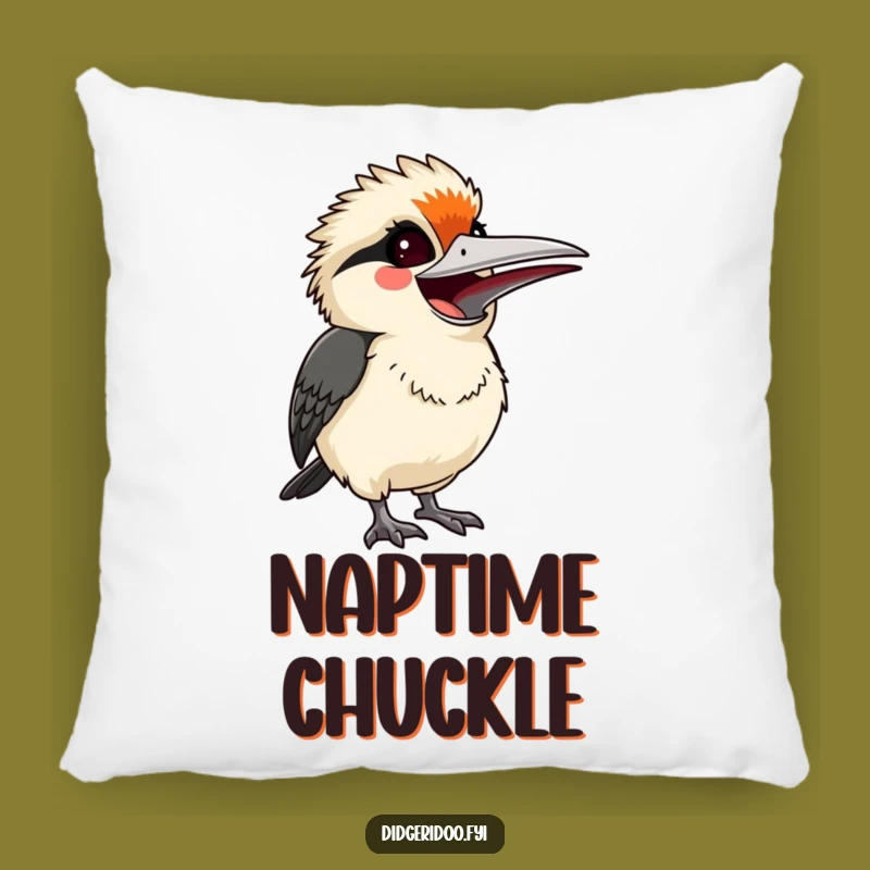 Funny Kookaburra Laugh Pillow: Startled Joy Comfort, Hilarious Bird Decor Gift