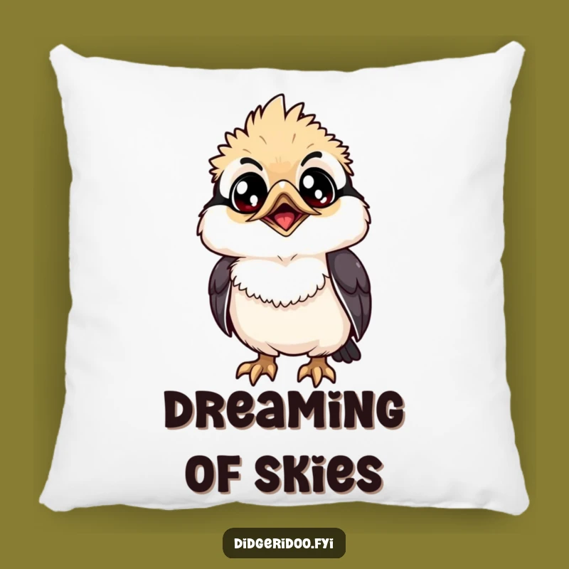Funny Kookaburra Pillow: Soft Grinning Bird, Comfy and Hilarious Home Decor Gift