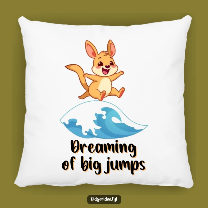 Funny Wallaby Pillow: Cozy & Cheerful Leaper, Perfect Accent for Comfy Funny Gifts