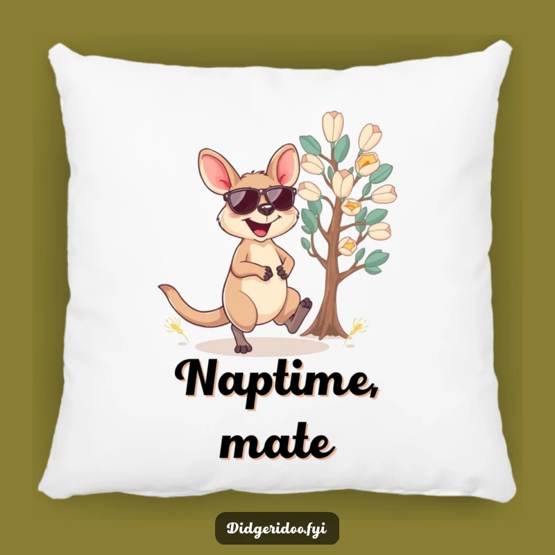 Funny Wallaby Sunglasses Pillow: Cozy & Comical Aussie Comfort Gift