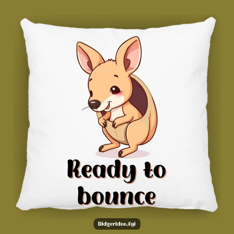 Funny Kangaroo Joey Pouch Pillow: Cozy Comfort with a Hilarious Outback Touch