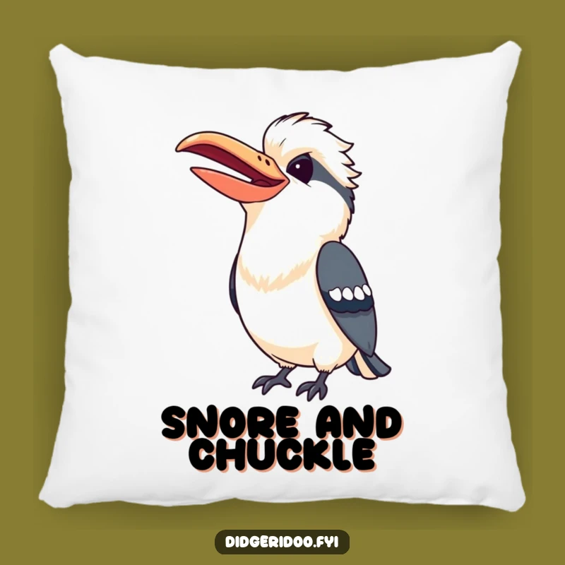 Funny Kookaburra Laugh Pillow: Soft Cheerful Bird Comfort Gift