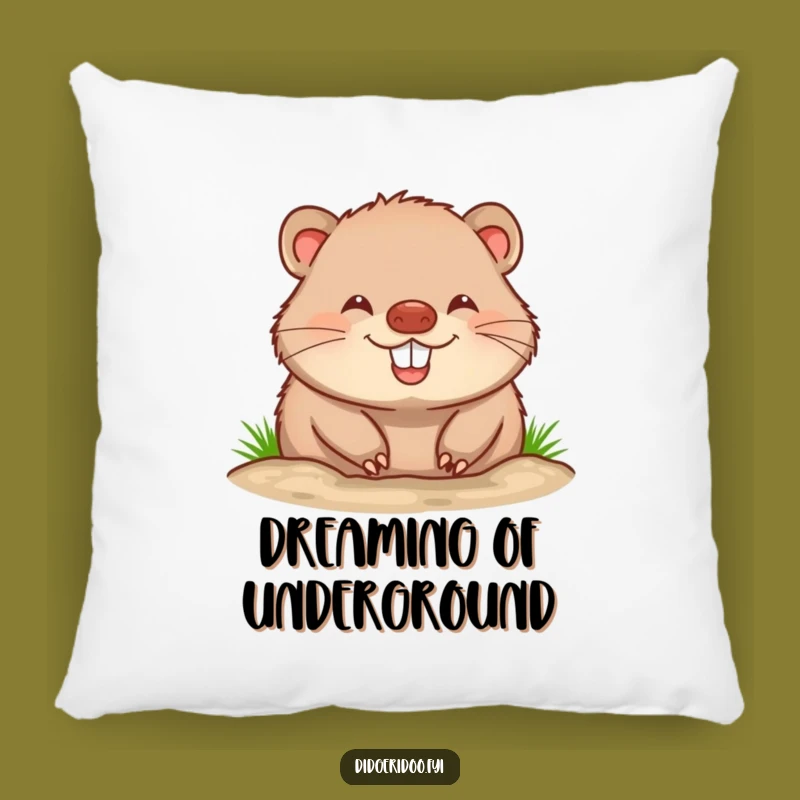 Soft Funny Wombat Pillow: Cuddle Up with a Cheerful Burrowing Buddy!