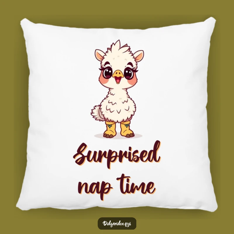 Funny Emu Boots Pillow: Soft Surprised Bird Decor Gift