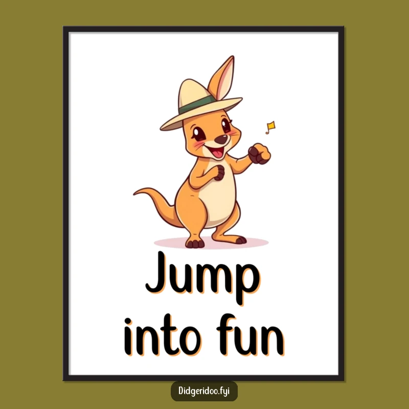 Funny Boxing Kangaroo Digital Art: Akubra Printable, Ideal Humorous Gift