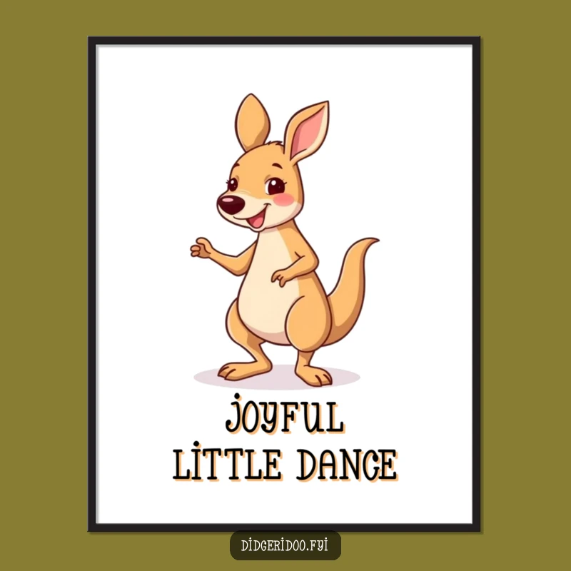 Funny Kangaroo Jig Digital Art - Smiling Download for Energetic Decor