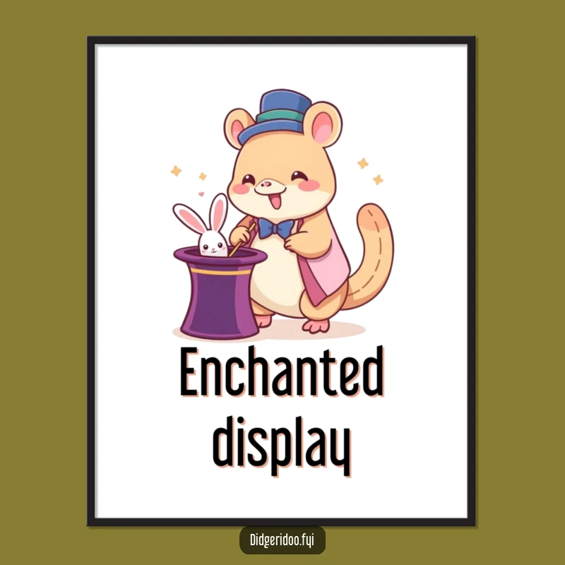 Funny Platypus Magician Digital Art: Giddy Instant Illusion Gift