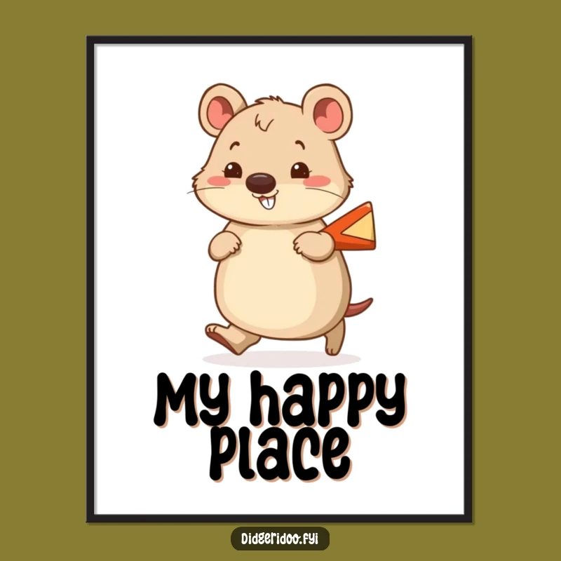 Funny Wombat Boomerang Digital Art: Instant Aussie Cheer for Your Space