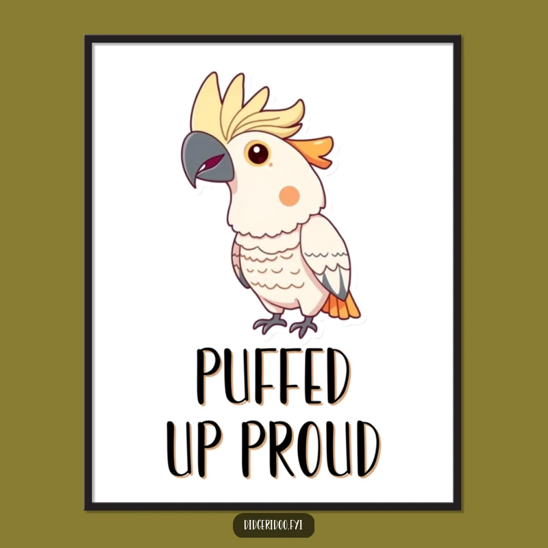 Printable Funny Cockatoo Art: Proud Crests for Instant Wall Style!