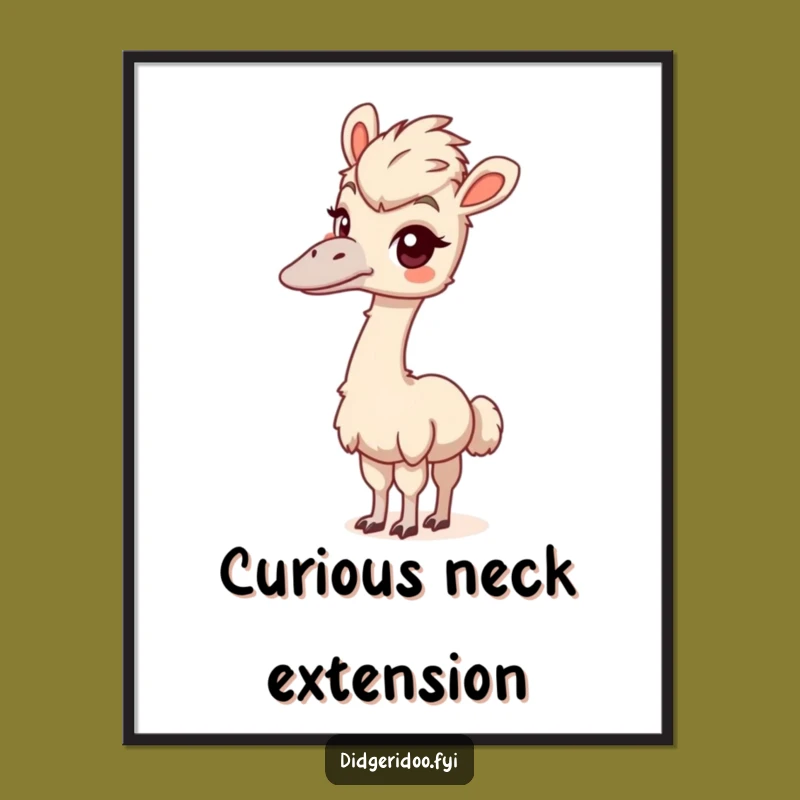 Printable Funny Emu Art: Curious Emu for Instant Playful Decor!