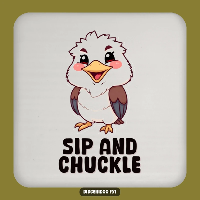 Funny Kookaburra Chuckle Coaster: Protect Surfaces with a Grin