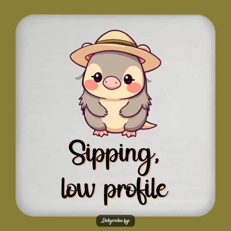 Funny Platypus Hat Coaster: Shy Character Drink Protector with Style