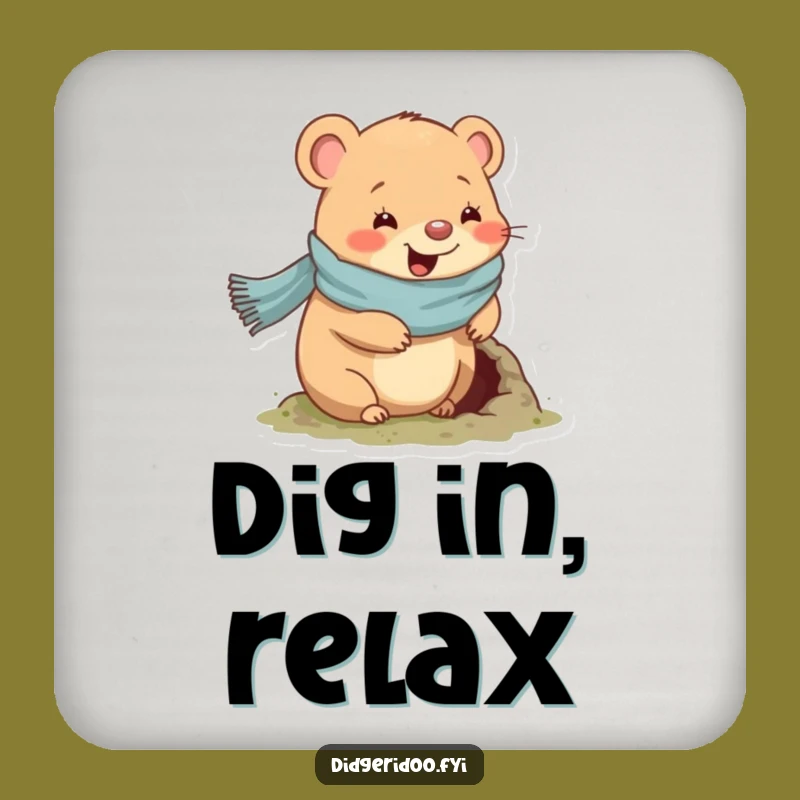 Funny Wombat Scarf Coaster: Protect Surfaces with Cozy Charm Gift