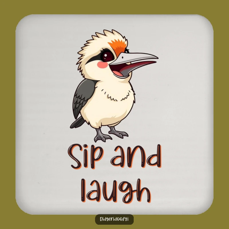 Funny Kookaburra Laugh Coasters: Startled Protection, Hilarious Bird Bar Gift