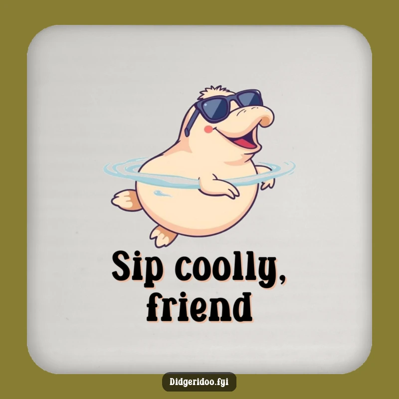Funny Platypus Swim Coaster Set: Protect Surfaces with Hilarious Aquatic Style