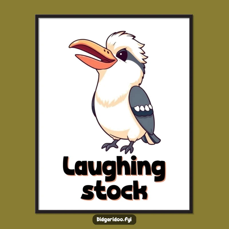 Funny Kookaburra Laugh Poster: Cheerful Bird Wall Art Gift