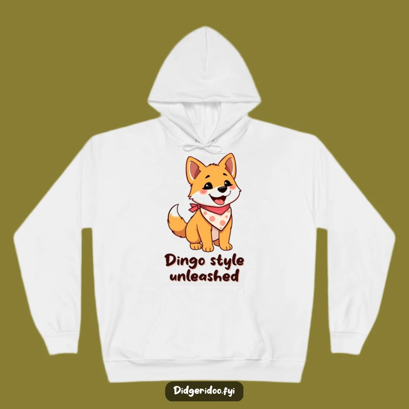 Cozy Funny Dingo Bandana Hoodie - Warm Pup Comfort Gift