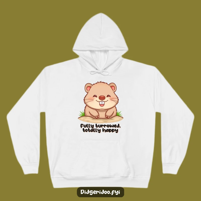 Cozy Funny Wombat Hoodie: Burrow into Comfort with a Grin!